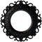 Ekena Millwork Orrington Ceiling Medallion (Fits Canopies up to 6 5/8"), 13 1/4"OD x 6 5/8"ID x 1 1/8"P, Jet Black CM13ORBLF - alternate 1